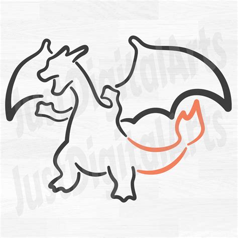 Charizard Outline PNG Images .